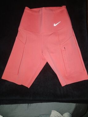 Nike Coral High-Rise Bike Shorts with Side Pocket
